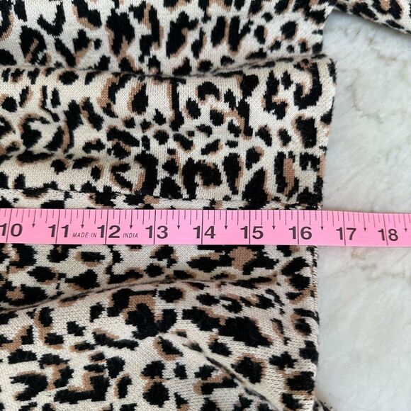 The Limited Leopard Skater sweater Dress stretch Sz M - Picture 6 of 8